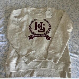 Hampden-Sydney College HS Crest Gray Crewneck Sweatshirt NWT